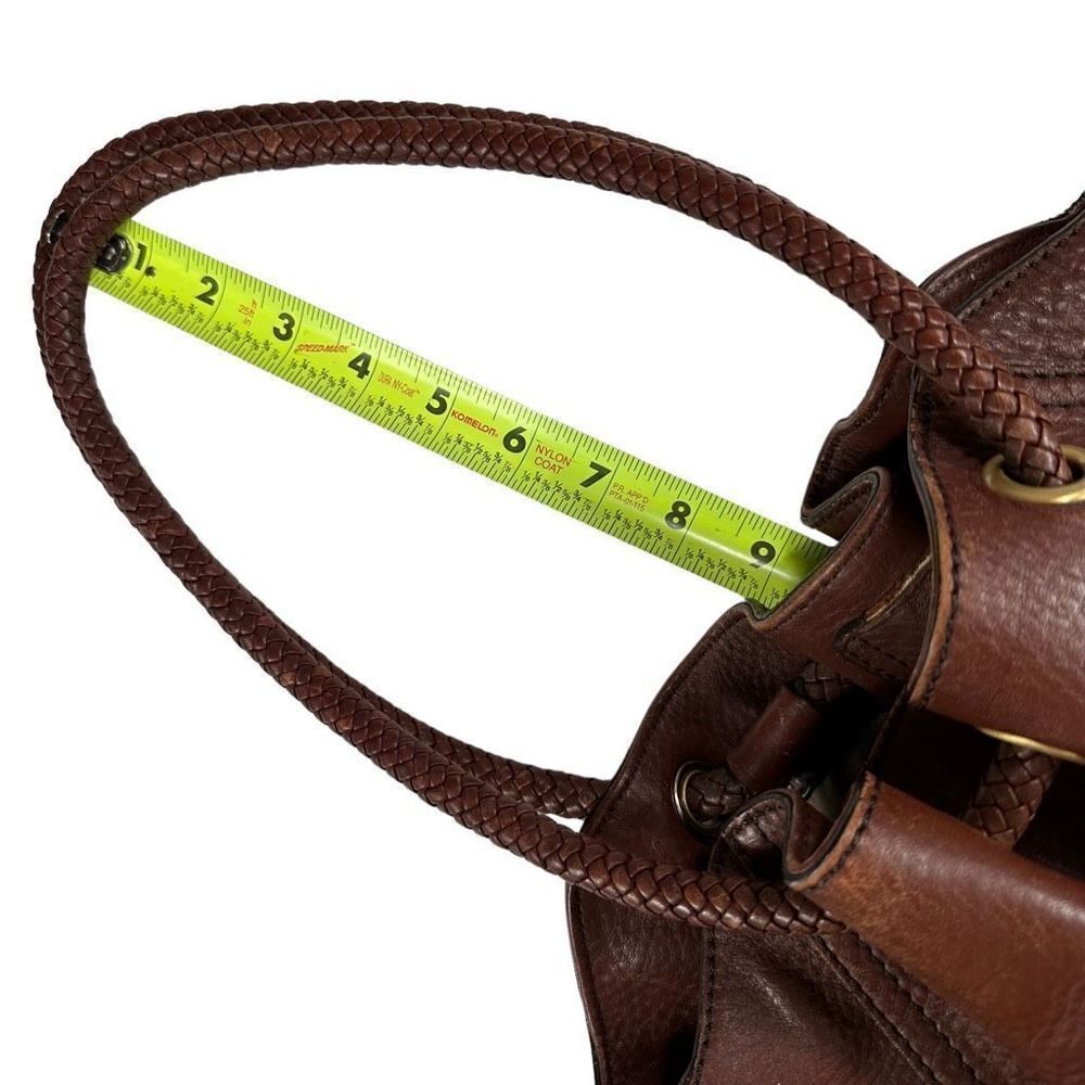 Cole Haan Brown Leather Draw Strap Denny Bag - Picture 12 of 16